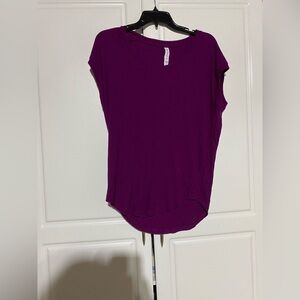 Athleta Rich Purple Short Sleeve Top